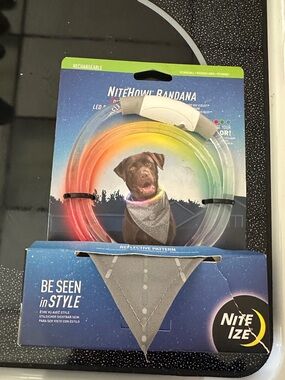 NiteHowl Rechargeable LED Bandana - Gray